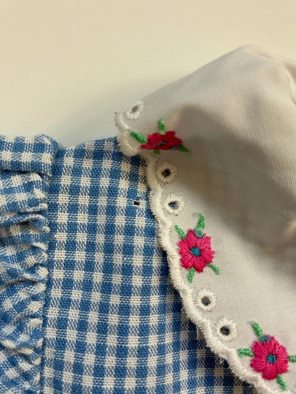 OshKosh B'gosh Blue Gingham Dress 2T~Vintage OshKosh Peter Pan Collar Dress